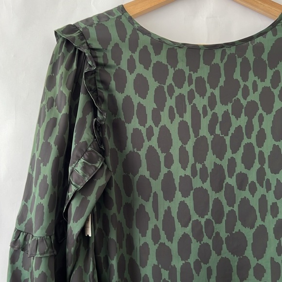 Caballero Pipa Top in Olive Animal Dot size XS - Picture 10 of 14